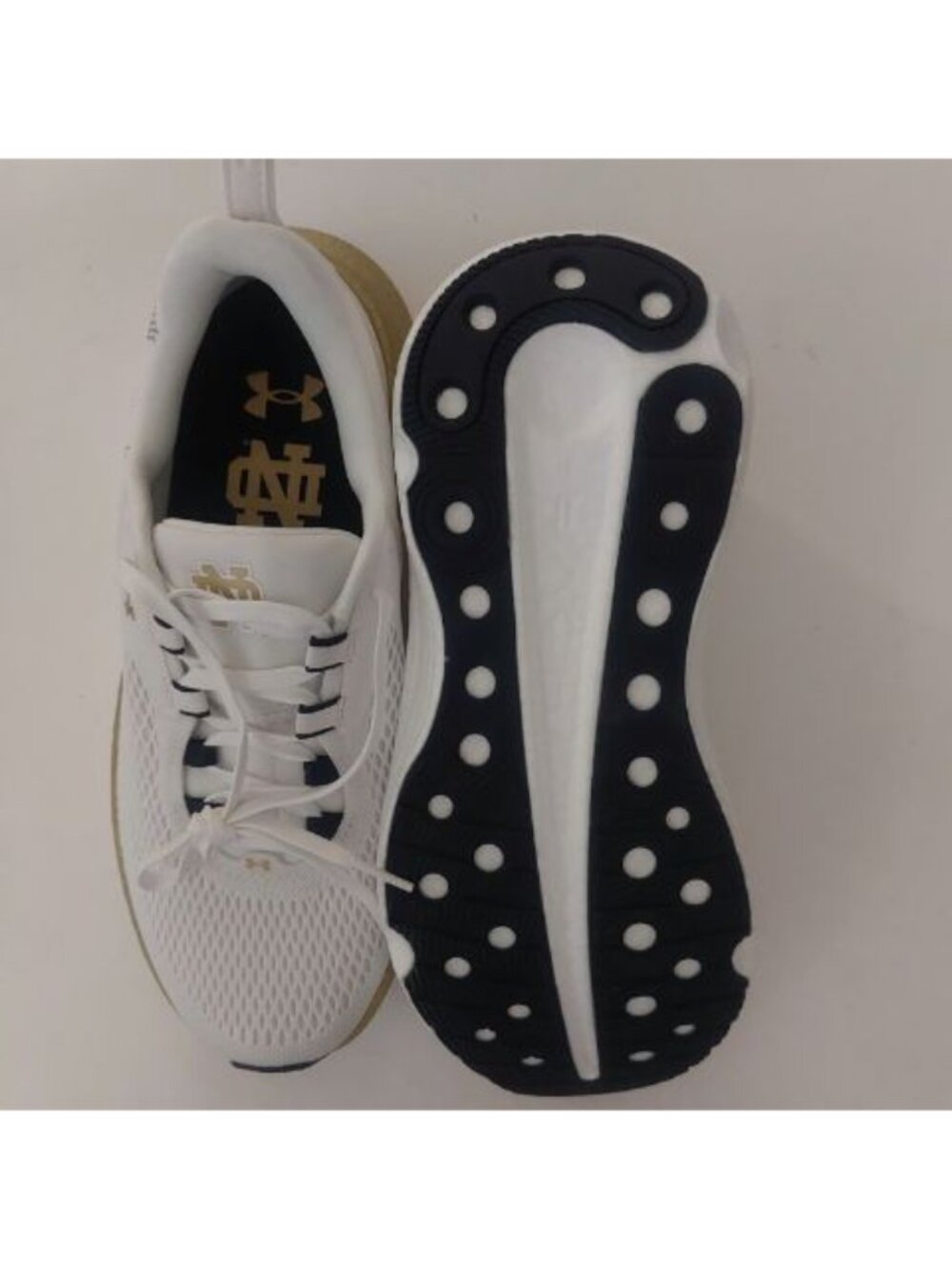 Under Armour Infinite Elite 2 Sneakers Notre Dame Fighting Irish Mens 11 White - Picture 8 of 9